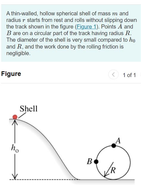 Solved A Thin Walled Hollow Spherical Shell Of Mass M And