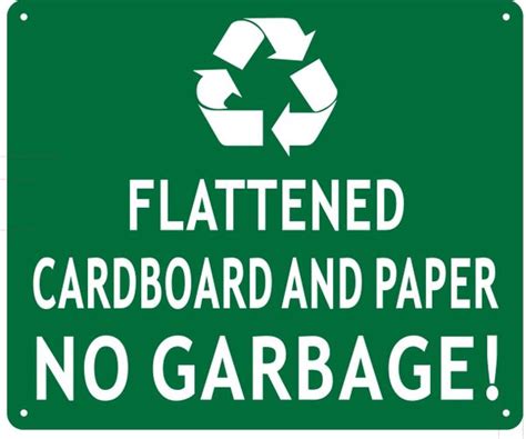 Dob Signflattened Cardboard And Paper No Garbage Sign Aluminum Dob