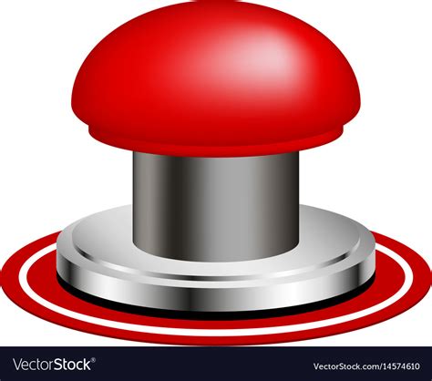 Red alert push button Royalty Free Vector Image