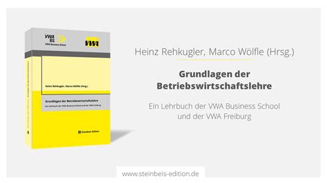 Grundlagen Der Betriebswirtschaftslehre Steinbeis Edition