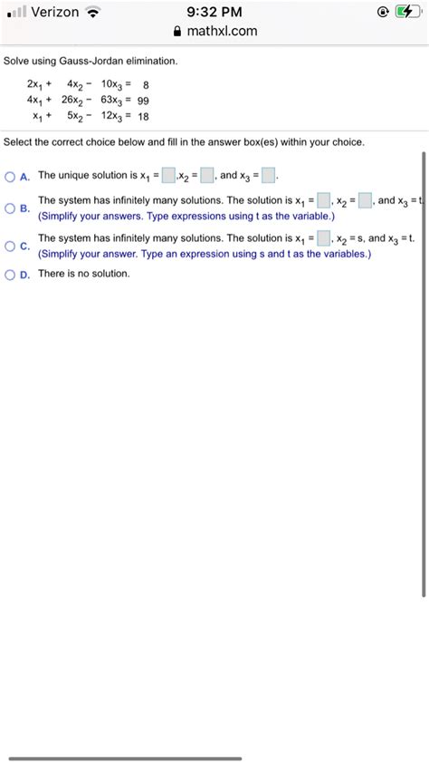 Answered A Math Solve Using Gauss Jordan Bartleby