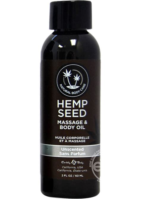 Earthly Body Hemp Seed Massage And Body Oil Unscented 2oz 879959004601 Ebay