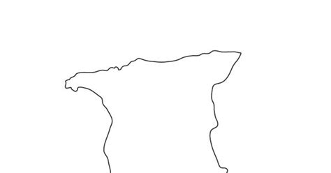 Large Outline Map Of Trinidad