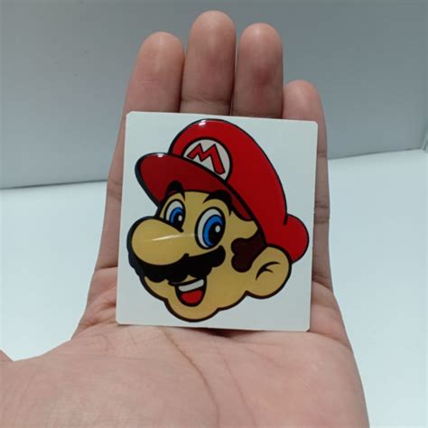 Jual Emblem Sticker Timbul Resin Lentur Logo Super Mario Shopee Indonesia