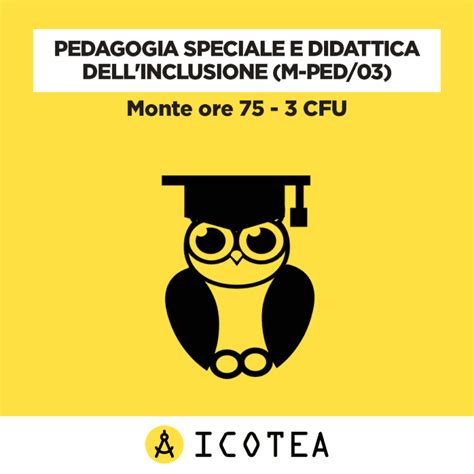 Pedagogia Sociale E Didattica Dell Inclusione M Ped Cfu Icotea