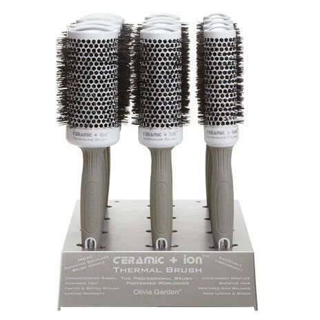 Olivia Garden Ceramic Ion Pc Thermal Brush Display Display