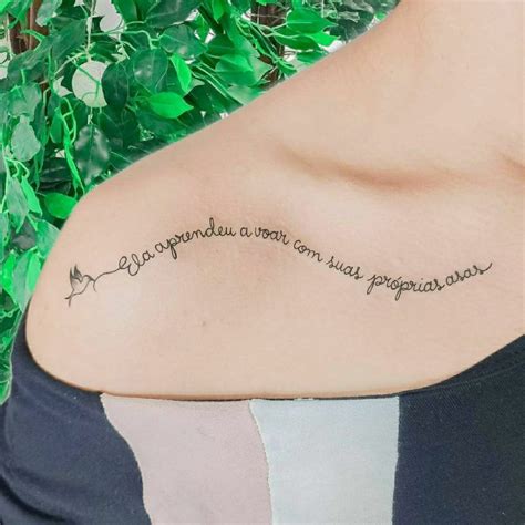 Tatuagem De Frases No Ombro Op Es Inspiradoras