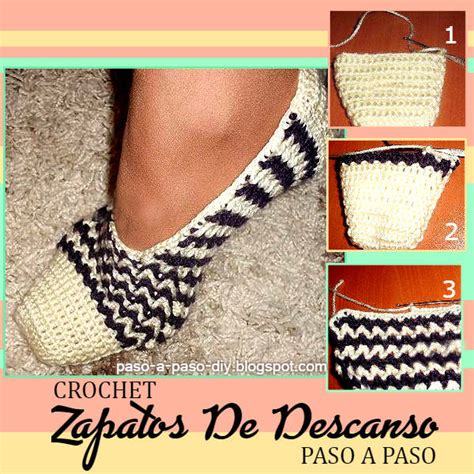 Zapatos De Descanso Tejidos A Crochet Diy Paso A Paso