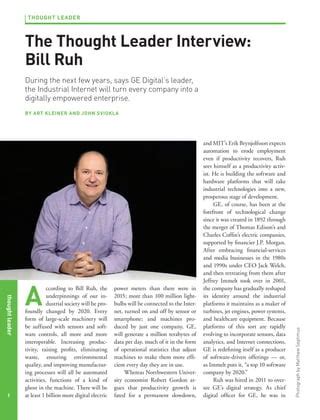 The Thought Leader Interview Ges Bill Ruh On The Industrial Internet