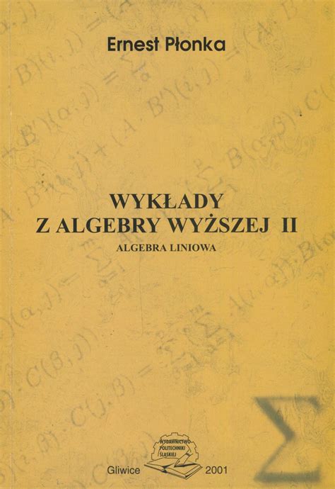 Wyk Ady Z Algebry Wy Szej Ii Antykwariat Kawka