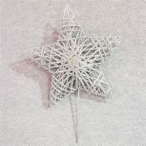 Star Tree Topper Silver 40cm - Artificial Xmas Tree Warehouse