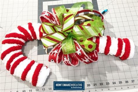 Simple DIY Candy Cane Wreath Tutorial How to Make Wreaths - Wreath Making for Craftpreneurs