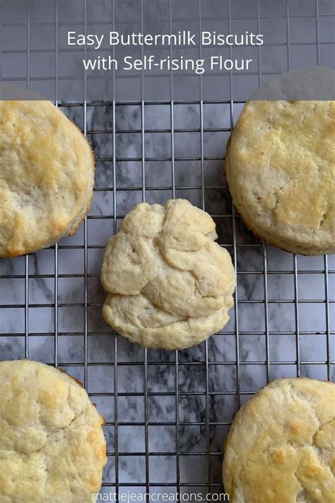 Four Buttermilk Biscuits On A Cooling Rack With The Words Easy