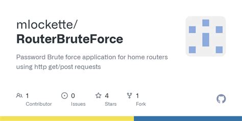 Github Mlocketterouterbruteforce Password Brute Force Application