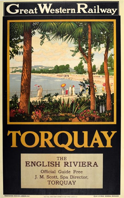 Original Vintage Posters Travel Posters Torquay Great Western