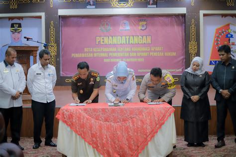 Komitmen Berantas Korupsi Pemkab Nagan Raya Tandatangan Nota Kesepahaman