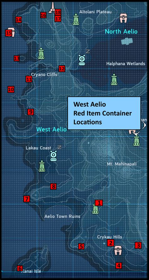 Phantasy Star Online 2 New Genesis All Red Item Container Locations