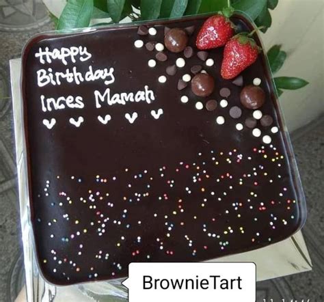 Jual Brownies Ulang Tahun Coklat Ganache Brownietart Kue Ulang