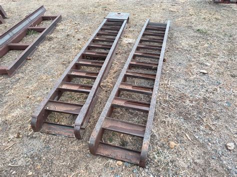 Long Steel Trailer Ramps Transportation Bigiron