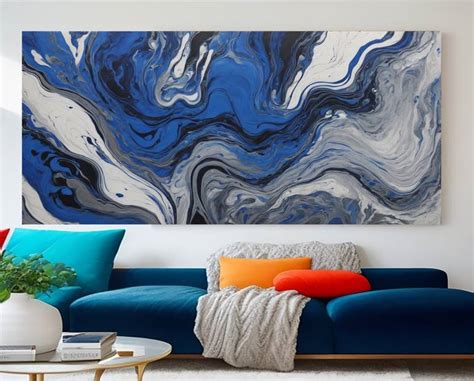 Blue And White Marble Painting By Tatyana Kharitonova Saatchi Art