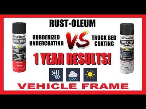 1 Year Results Rust Oleum Rubberized Undercoating VS Truck Bed Coating