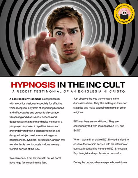 Hypnosis In The Iglesia Ni Cristo Inc Rexiglesianicristo