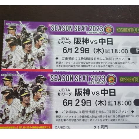 阪神タイガース 2連番629木甲子園ライトスタンド阪神vs中日の通販 By てるてるs Shop｜ハンシンタイガースならラクマ