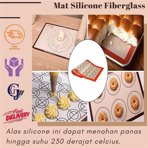 Jual Silpat Baking Mat Teenra Baking Tray Mat Silicone Fiberglass Alas