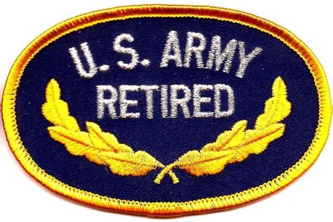 High Quality Low Price Military Oval US Army Retired Flag Embroidered ...