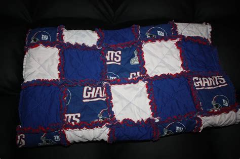 New York Giants Rag Quilt New York Giants Logo New York Giants