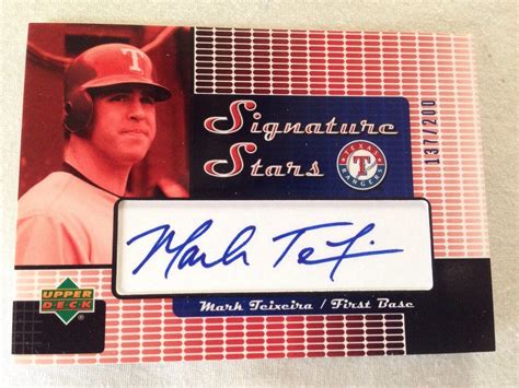 Mark Teixeira Autographed On Card 2004 Upper Deck Signature Stars 137/200 | eBay