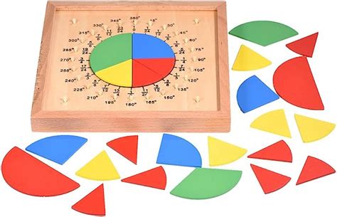 Círculos de Fracciones de Madera Tablero de Fracciones de Matemáticas