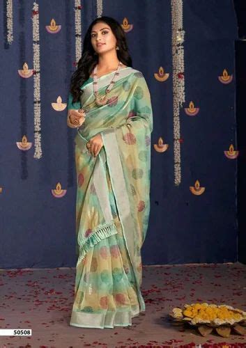 Archit Enterprise Party Wear Pure Organza Digital Print Saree M