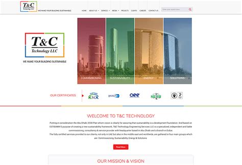 T&C Technology - Engineering website design - CANADA HITECH UAE 