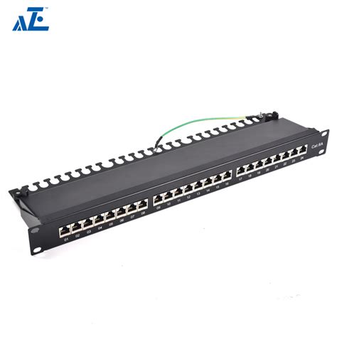 1u 24 Port Cat6a Shielded Ftp Patch Panel Aze