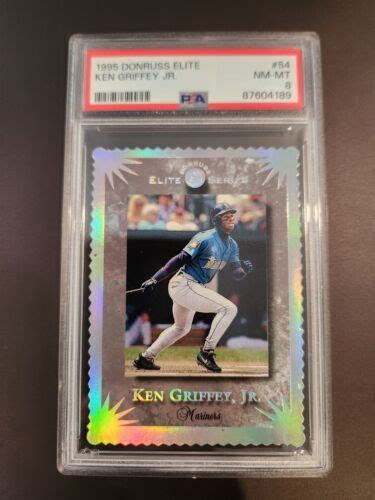 1995 Donruss Elite 54 Ken Griffey Jr 6112 10000 PSA 8 EBay