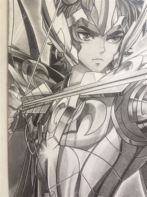 Saint Seiya Original Graphite Pencil Drawing Of Sagittarius Etsy