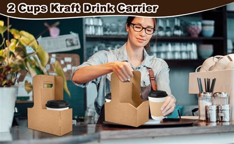 Amazon Pack Cup Kraft Drink Carrier With Handle Disposable