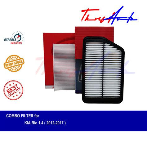 COMBO Filters Aircon Air For KIA Rio 1 4 2012 2017 Shopee