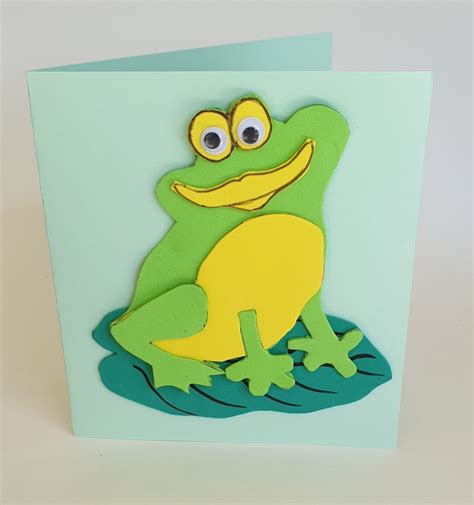 3 Dimensional Frog Card Creative Art And Craft For Children