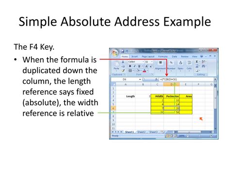 Ppt Spreadsheets Relative And Absolute Addresses Powerpoint Presentation Id 6053050