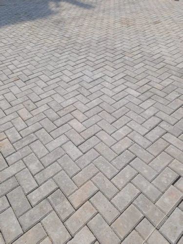 Grey Rectangular Concrete Paver Block Size X Thickness Mm At