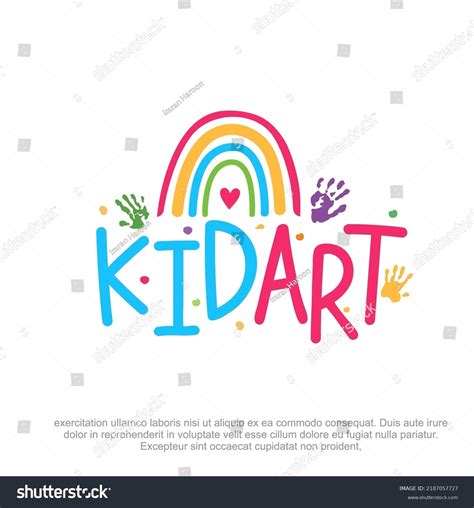 Kids Artist Vector Logo Design Kids Stock Vector (Royalty Free) 2187057727 | Shutterstock