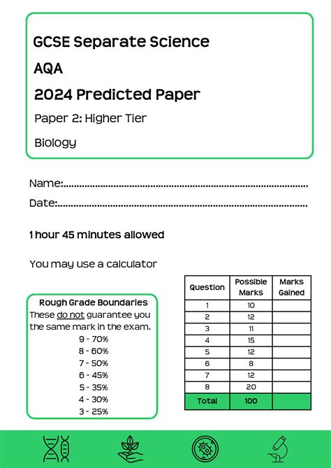 Predicted 2024 AQA GCSE Triple Chemistry Higher Paper 2 With MarkScheme