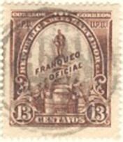 Stamp Monument Francisco Morazan El Salvador Officials Mi Sv