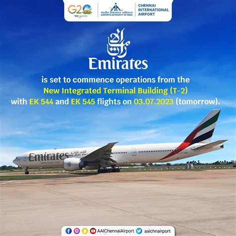 Chennai MAA Airport On Twitter Update Emirates Emirates Will