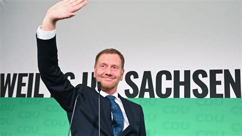 Michael Kretschmer Als Ministerpr Sident In Sachsen Wiedergew Hlt