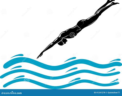 Swimming Pool Dive Stock Illustration Image