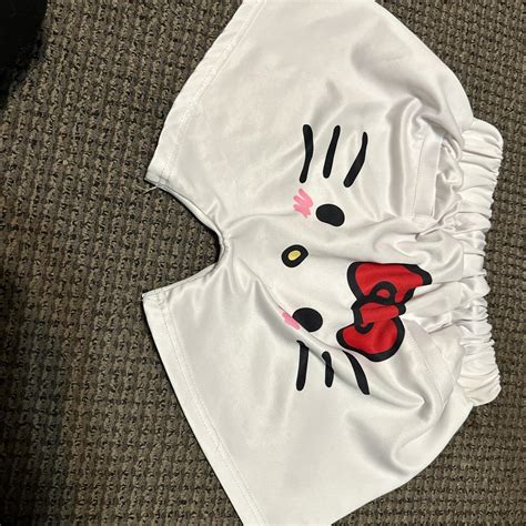 Hello Kitty Shorts Its Missing The Drawstring Depop