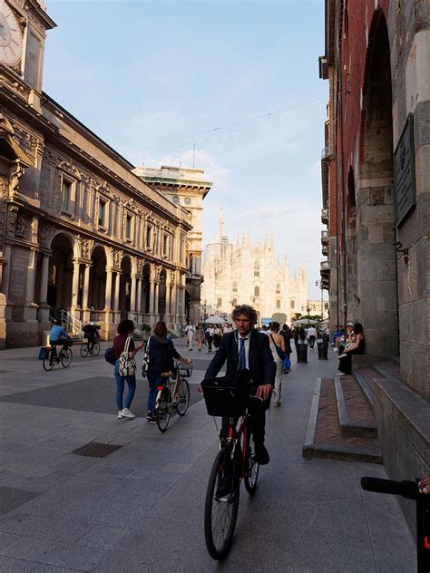 Cyclist In A Suit Milan Photograph By Richard Boot Fine Art America